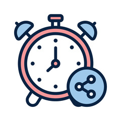 Stopwatch with people symbolizing collaborative time allocation