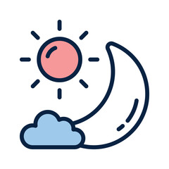 Icon showing the sun and moon for time of day transitions