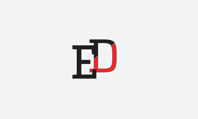 Obraz premium ED, DE , D , E , Abstract Letters Logo Monogram 