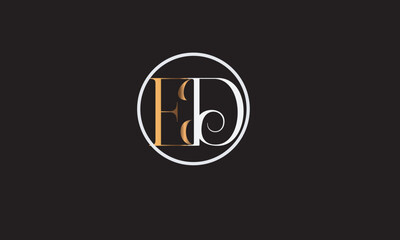 ED, DE , D , E , Abstract Letters Logo Monogram	