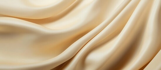 Obraz premium Elegant beige fabric draping with a smooth texture perfect for product showcases and interior design applications
