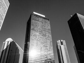 東京新宿の高層ビル群