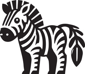 Zebra vector in black and white