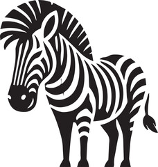 Zebtra vector in black and white