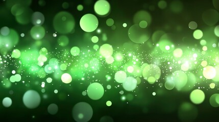 Fototapeta premium Soft Light Effect with Isolated Green Bokeh Background