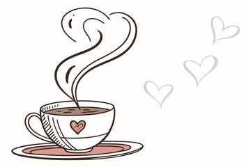 cup of coffee with heart