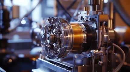 A highly innovative experimental engine being analyzed in a university lab.