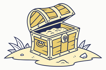 treasure chest with coins