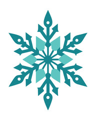 Decorative snowflake ornament vector decorative snowflake winter season  icon vector.