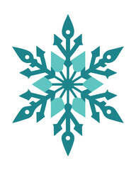Obraz premium Decorative snowflake ornament vector decorative snowflake winter season icon vector.