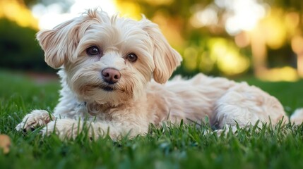 Home Care Tips for Pet Owners Featuring a Relaxed Dog on Green Grass