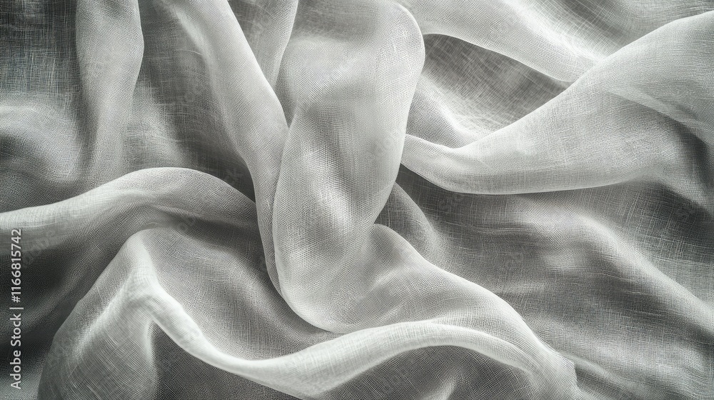 Poster subtle gray linen texture with delicate fiber patterns ideal for backgrounds and fabric design conce