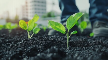 Urban gardening initiative planting fresh greens in city rooftops nature’s revival sustainable living