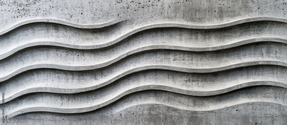 Poster dynamic gray textured cement surface with wavy patterns perfect for contemporary interior and exteri