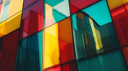 Fototapeta premium colorful cubic glass texture, 16:9