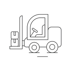 Material Handling line icon with white background vector stock illustration