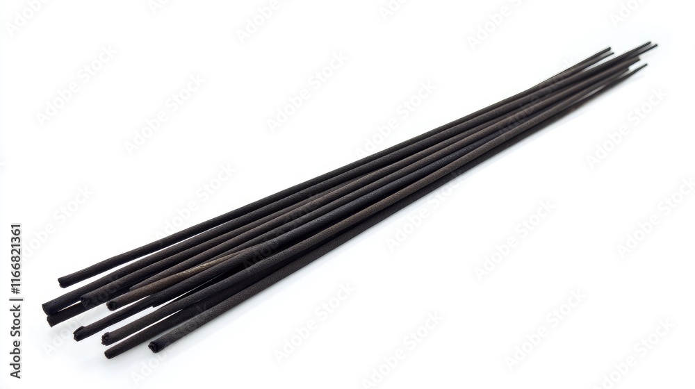 Poster aromatic incense sticks arranged for a calming atmosphere on a clean white background
