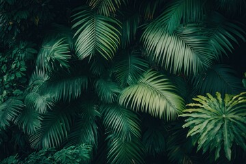 Lush Tropical Green Foliage Background for Nature and Jungle Inspired Designs