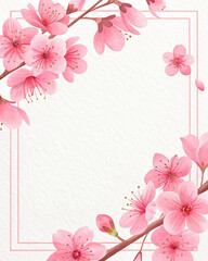 Minimalist Border Design with Paper Texture and Sweet Sorbet Palette