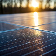 morning moist on solar panel