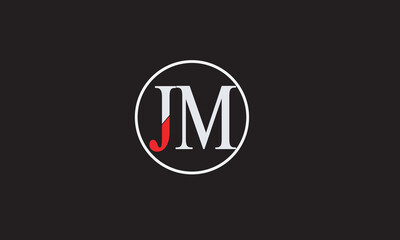 JM, MJ , J , M , Abstract Letters Logo Monogram	