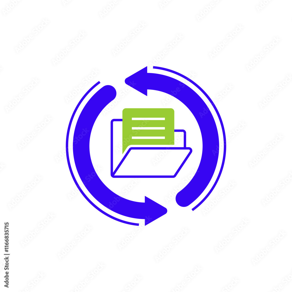 Poster data backup line icon. linear style sign for mobile concept and web design. outline vector icon.