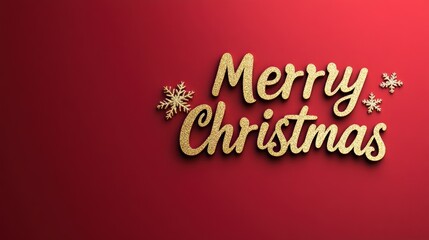 Festive graphic featuring "Merry Christmas" on a red background.
