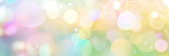 Obraz premium Soft pastel bokeh lights create a dreamy backdrop perfect for celebrations and events