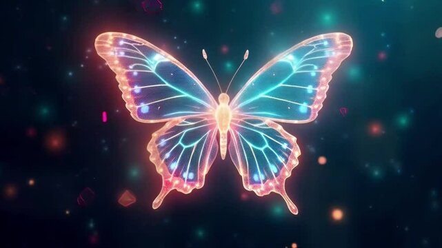 butterfly on black background