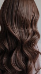 Fototapeta premium A luxurious combination of chocolate brown and rose gold highlights styled in textured waves for a glowing finish.