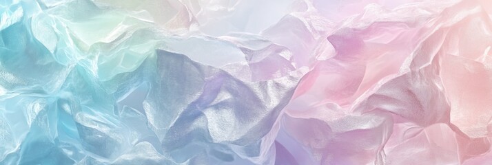 Fototapeta premium Crumpled pastel paper texture with soft colors blending together