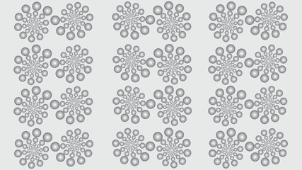 Three-Dimensional Spiral Circles Pattern Design. The metallic or glossy appearance of the circles, coupled with gradient shading, creates an optical illusion of three-dimensionality and depth.