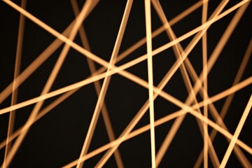 Abstract Light Lines Intersecting in Dynamic Pattern on Dark Background