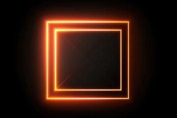 Luminescent Neon Frames on Dark Background for Creative Visual Projects