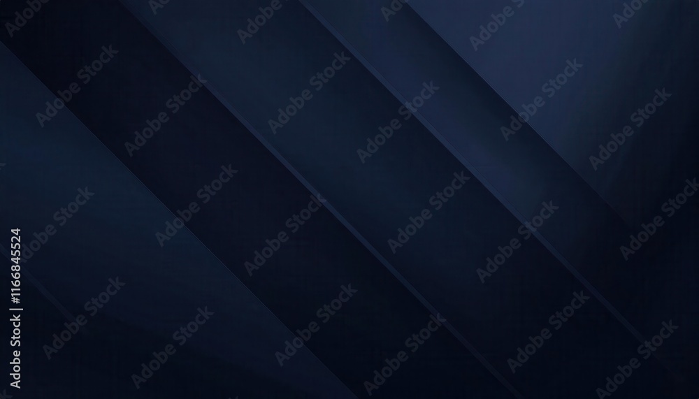 Aufkleber Abstract Dark Blue Geometric Background with Overlapping Diagonal Layers and Subtle Gradient Texture for Modern Minimalist Designs, Corporate Branding, Presentations, and Digital Media Use