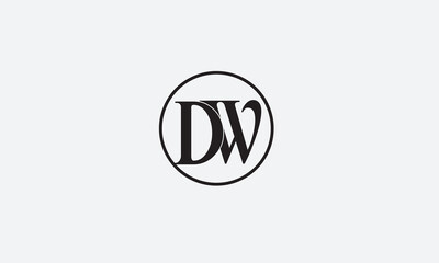 DW, WD, D , W , Abstract Letters Logo Monogram