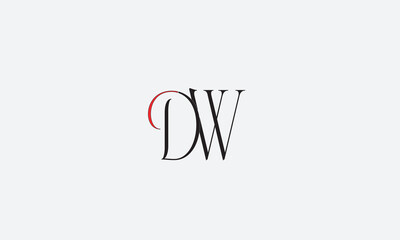 DW, WD, D , W , Abstract Letters Logo Monogram