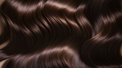 A stunning display of natural brunette hair color shades, ranging from light chestnut to deep espresso, arranged in flowing textures.