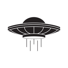 flying saucer ufo flat icon vector