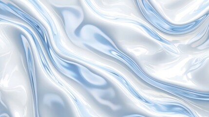 Obraz premium Serene Clinical Beauty Texture Background in Soft Blue and White with Gentle Ripples for Beauty Visuals