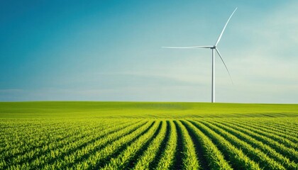 A windpowered farm with fresh