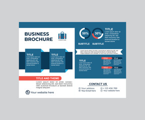 Geometric real estate brochure design template. business flyer brochure designs template