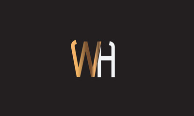 WH, HW, H , W , Abstract Letters Logo Monogram