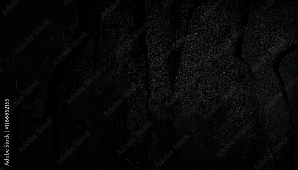 Poster dark cracked textured background with detailed black stone surface and deep fractures for creative c