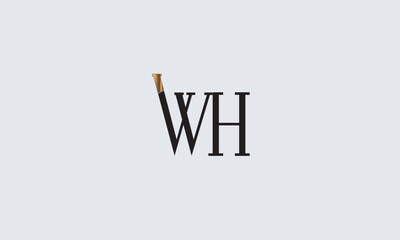 WH, HW, H , W , Abstract Letters Logo Monogram