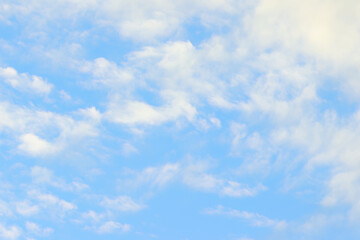 small puffy clouds with blue background, blue sky with small fleecy clouds, blue sky with small...