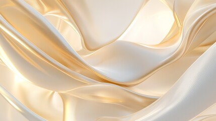 Obraz premium Luxurious Clinical Beauty Texture Background with Flowing Lines in Soft Beige and Gold