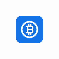 Bitcoin cryptocurrency digital money icon vector sign