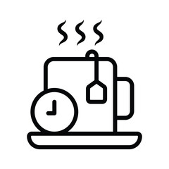 Grab this amazing icon of tea time in modern style