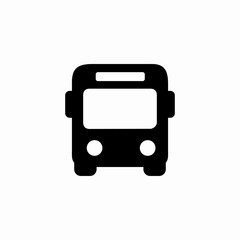 Bus transport public vehicle icon vector sign
